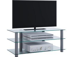 VCM TV meubel dressoir TV meubel TV plank aluminium glazen tafel Zumbo TV meubel dressoir TV meubel TV plank aluminium glazen tafel Zumbo