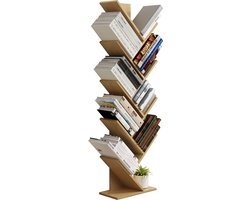 VCM VCM Houten Opbergrek Boekenplank Decoratieve Boekenrek Nulis XL VCM Houten Opbergrek Boekenplank Decoratieve Boekenrek Nulis XL