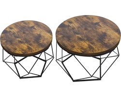 VDD - Bijzettafeltje set van 2 - salontafel - industrieel vintage stijl