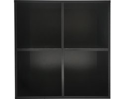 VDD - Boekenkast - Vakkenkast - Opbergkast - Boekenrek - Open kast - Boekenkast kind - Archiefkast - Boekenplank - Wandkast - Kubus kast - Kallax - 4 open vakken - 70 x 70 x 34 cm - Zwart