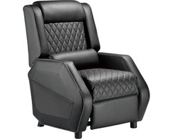 VDD - Gamestoel - Fauteuil - Game stoel - Gamestoel met voetsteun - Gamestoel zwart