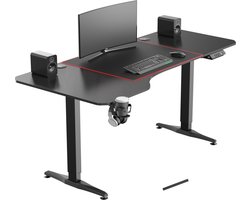 VDD Gaming - Bureau - Game Desk - Zit Sta Bureau - Elektrisch in Hoogte Verstelbaar - Zit-sta Bureau - Game Bureau - Gaming Desk - Computer Tafel - 160 x 75 cm - Zwart - Maximale hoogte 120 cm