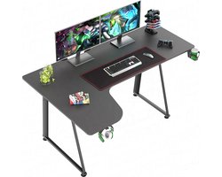 VDD Gaming - Bureau - Hoekbureau Gaming - Hoekbureau - Game Bureau - Gaming desk - Computertafel - Gamebureau - Carbon - Zwart - 160 x 60 x 75cm