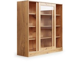 VDD Home - Vitrinekast met glas - Buffetkast - 120 x 120 x 37 - Hout