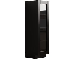 VDD Home - Vitrinekast - Vitrinekast met glas - Display Kast - 120 x 37 x 40 - Zwart