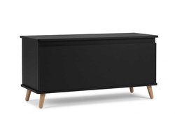 VDD - Opbergkist - Dekenkist - Speelgoedkist - 100x40x48.5 - Zwart