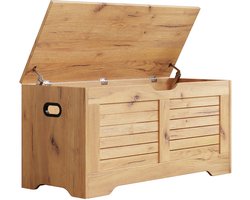 VDD - Opbergkist - Speelgoedkist - Dekenkist - 100 cm breed - Oak hout look