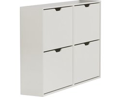 VDD - Schoenenkast - Schoenenkast met deuren - Schoenenkastje - Wit