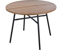 VDD – Tuintafel – Buitentafel – Ronde tafel – Gecoat ijzer – 100 x 73,5cm
