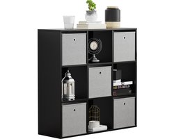 VDD - Vakkenkast - Opbergkast - Wandkast - Roomdivider - Zwart