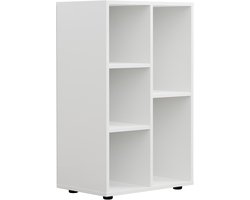 VDD - Vakkenkast - Vakken kast - Vakkenkast Roomdivider - Vakkenkast Wit - Wandkast - Wand kast - Boekenkast - Boekenkast Wit - Boeken kast - wit - 5 vakken