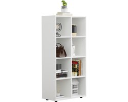 VDD - Vakkenkast - Vakkenkast wit - Boekenkast - Wandkast - Vakkenkast 8 vakken - Boekenkast wit - wit