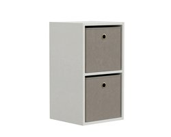 VDD – Vakkenkast – Wandkast – Vakkenkast Wit – Vakken Kast – Wandkastje – Wandkasten – Wandkasten Woonkamer – 2 Vakken - Wit
