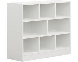 VDD – Vakkenkast – Wandkast – Vakkenkast Wit – Vakken Kast – Wandkastje – Wandkasten – Wandkasten Woonkamer – 8 Vakken – Wit