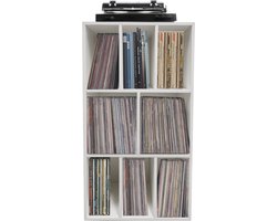 VDD Vinyl - Platenspeler Meubel - Lp kast - Vinyl kast - Platenspeler kast - Lp meubel - Platen kast - Wandkast - Boekenkast - Vinyl opberg systeem - Lp platen opbergkast - Opbergen lp vinyl platen - Vinyl opbergkas - 114 x 60 x 40 cm - Wit