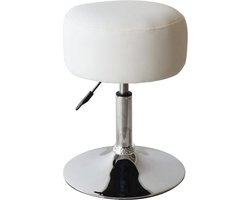 VDD - Zadelkruk - Zadel Kruk - Zadelkruk Wit - Zadelkruk Ergonomisch - Barkruk - Barkrukken - Barkruk Wit - Zadelkruk in Hoogteverstelbaar - Barkruk in Hoogteverstelbaar - Maximale Hoogte 65 cm - Wit