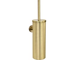 VDN Stainless Toiletborstel met houder - Toiletborstelhouder - Goud - Wc borstel met houder - RVS - Hangend