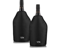 VDN Wijnkoeler set van 2 - Universele Maat - Flessenkoeler - Wijn koeler Champagnekoeler - Tot wel 3 uur koelen - Waterafstotend
