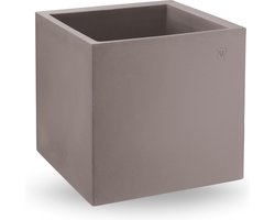 VECA plantenbak COSMOS, kubus, 55 cm, MAT TAUPE