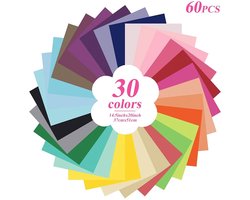 Veelkleurig zijdepapier - ideaal voor decoratie - set van 60 vellen - 50 x 37 cm