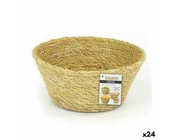 Veelzijdige mand Privilege Zeegras Cirkelvormig Rond 10 x 6 cm (24 Stuks)