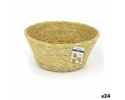 Veelzijdige mand Privilege Zeegras Cirkelvormig Rond 18 x 8 cm (24 Stuks)
