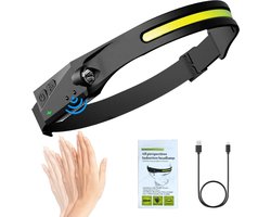 Veelzijdige Oplaadbare Hoofdlamp met Handbewegingssensor - Ideaal voor Outdoor Activiteiten