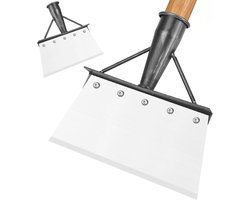 Veelzijdige Schoonmaakschop van Manganese Staal, 21 cm, Grote Platte Tuinschep voor Onkruidverwijdering, Ontdooiën en Sneeuwruimen, Duurzame Tuinaccessoires en Gereedschap