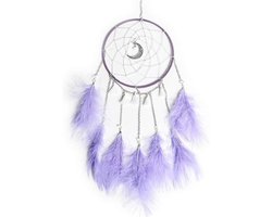 Veer Dream Catcher - Handgemaakt - Slaapkamer - Muurdecoratie - Home Decoratie - Paars