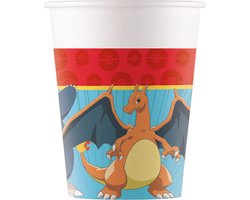Vegaoo - 8 Kartonnen bekers Pokémon Next Generation 200ml