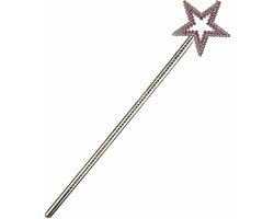 Vegaoo - Roze ster toverstaf voor volwassenen en kinderen