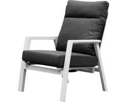 Vegas lounge tuinstoel verstelbaar aluminium wit