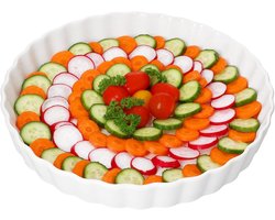 Veggi Quichevorm Ø28cm rond wit van porselein – 24302053