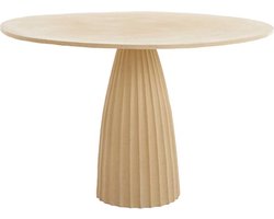 Veglia eettafel Ø120x78 cm - mat zand/licht bruin gespikkeld