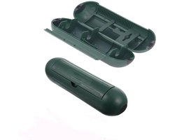 Veilige doos voor verlengsnoerbescherming - buitenkabel beschermhoes - groen - waterdicht - binnengebruik - beschermhoes voor buitenverlengsnoer - afsluitbare capsule