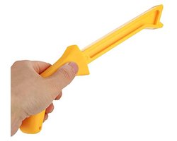 Veilige Duwstok voor Tafelzaag - Gele Houten Duwstok voor Timmerman en Tafelwerkblad
