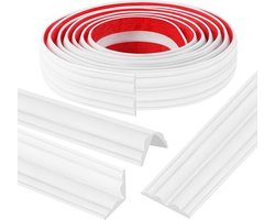 Veilige Hoekbeschermers van Schuim 200cm x 2cm - Babyveiligheid, Randbescherming voor Tafel en Meubels, Voorkom Snijwonden (Wit)