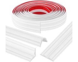 Veilige Hoekbeschermers van Schuim voor Baby's, Randbescherming tegen Snijwonden voor Tafel en Meubels, Wit, 400 cm x 2 cm