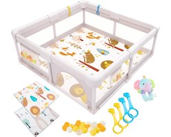 Veilige Kinderbox met Gevoerd Tapijt en Speelaccessoires