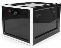 Veilige Medicijnopslagbox voor Thuis en Kantoor, Sleutelslot voor Voeding, Elektronica en Persoonlijke Bezittingen, Zwart-Wit Design
