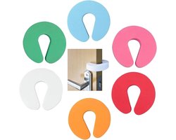 Veiligheidshekje voor baby's, hekje voor baby's, deurstopper van schuim, schokdemper voor deurslot, 6 veiligheidshekjes voor baby's, deurstopper van schuim, anti-knel deurstopper, kindveiligheidsvingerbescherming