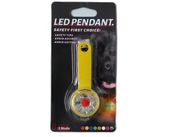 VeiligheidsLamp Hondenhalsband – LED Verlichting, USB Oplaadbaar & Knipperlicht voor Avondwandelingen Geel