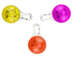 Veiligheidslampje Voor Halsband - Druklampje - Honden Lichtje - Led Lampje - Hond Uitlaten - Avond Verlichting - Roze