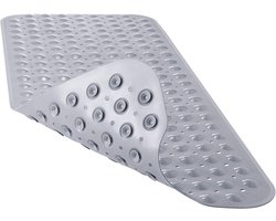 Veiligheidsmatten voor bad - Antislip mat - Veilig douchen - Extra groot ontwerp - 101 x 40 cm - Grijs