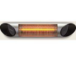 Veito Blade Mini - Zilver - Elektrische Carbon Infrarood verwarming- (Terras)verwarming - Elektrisch - 3 warmtestanden regelbaar - incl. afstandbediening - 1200W - IP44