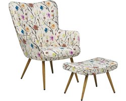 VEJLE II - Chesterfield fauteuil - Gebroken wit