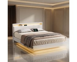 Velario Luxe Gestoffeerd Bed 140x200 cm met Verstelbaar Hoofdbord – Donkergrijs Tweepersoonsbed met Lattenbodem – Modern Stoffen Bedframe met Hoog Comfort – Mobili Bella