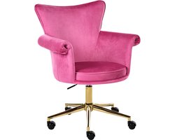 VELENCIA - Bureaustoel - Fuchsiaroze - Fluweel