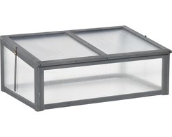 Velmio Mini Kweekkas - Kweek kast - Tuinkas - Broeikas - Balkon Tuin Binnen of Buiten - Kweekbak - 100x65x40 cm - Hout
