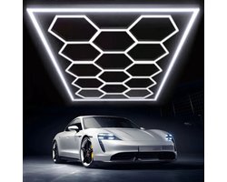 Velori Hexagon LED Plafondlamp 680W - Honingraat LED Verlichting - Garageverlichting - Werkplaats LED Lamp - 6500K Daglicht - 75.200 Lumen - 484 x 243 cm